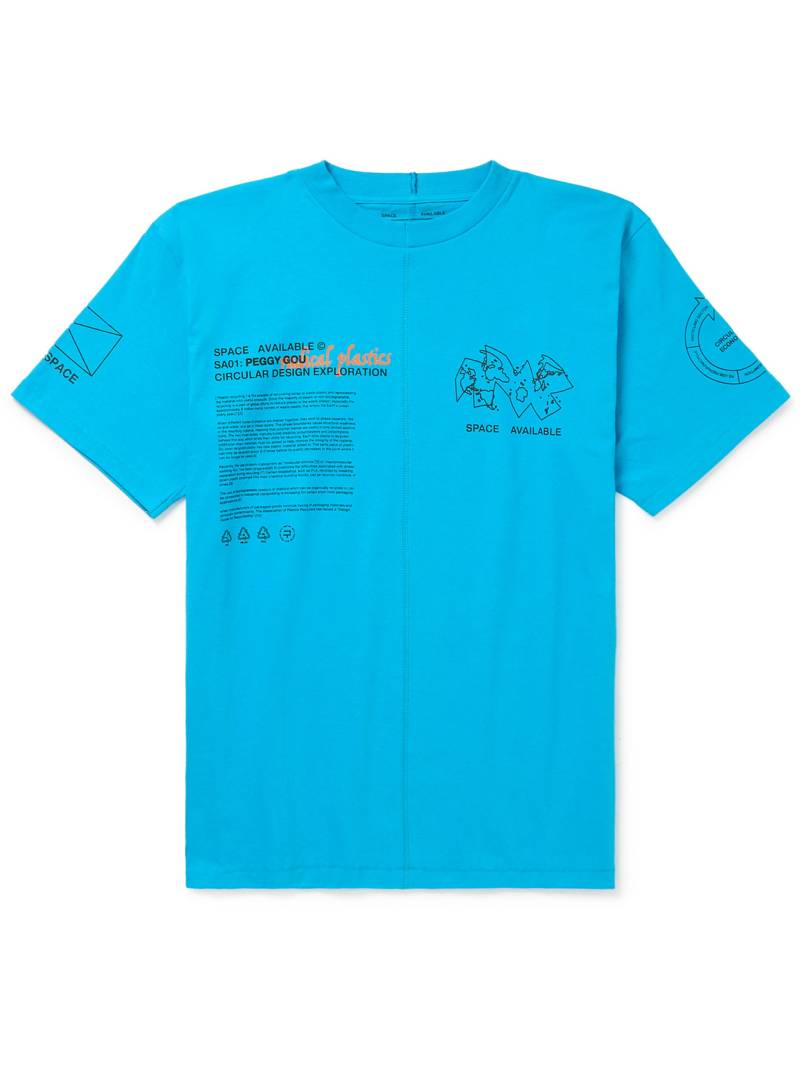 SPACE AVAILABLE - Peggy Gou Printed Upcycled Cotton-Jersey T-Shirt - Men - Blue - S von SPACE AVAILABLE