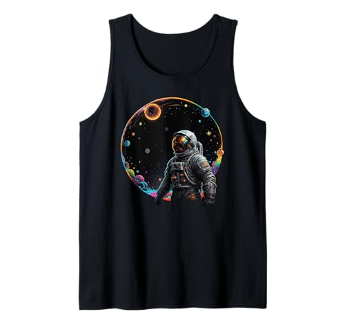 Weltraumgrafik für Männer und Frauen – Astronaut Sonnensystem Planeten Tank Top von SPACE GIFTS