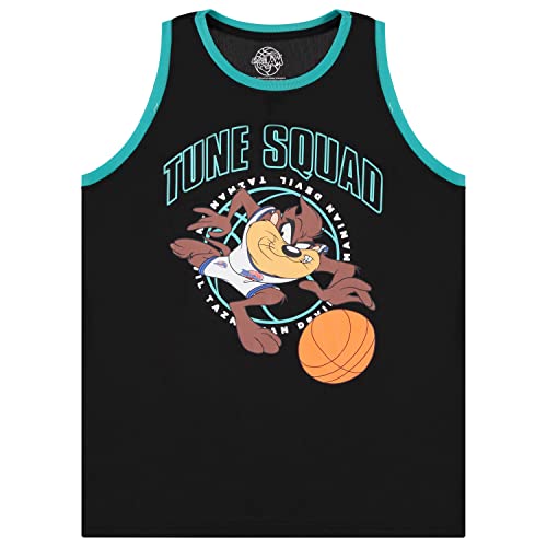 space jam Herren Trikot Tune Squad Monstars & Bugs Bunny Jersey 90er Jahre klassisches Netz-Tanktop, Schwarz-Blaugrün, XX-Large von SPACE JAM