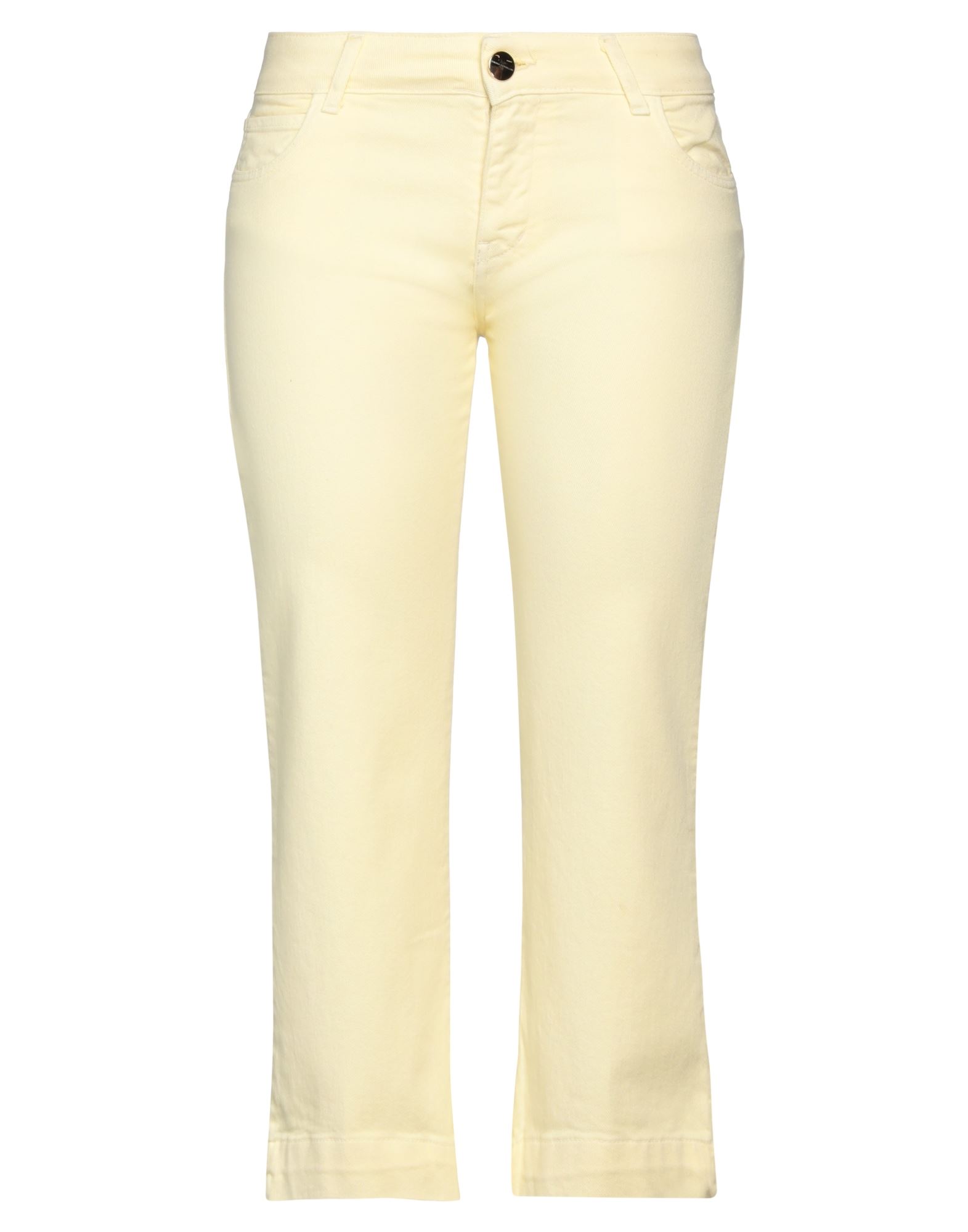 SPACE SIMONA CORSELLINI Cropped Jeans Damen Hellgelb von SPACE SIMONA CORSELLINI