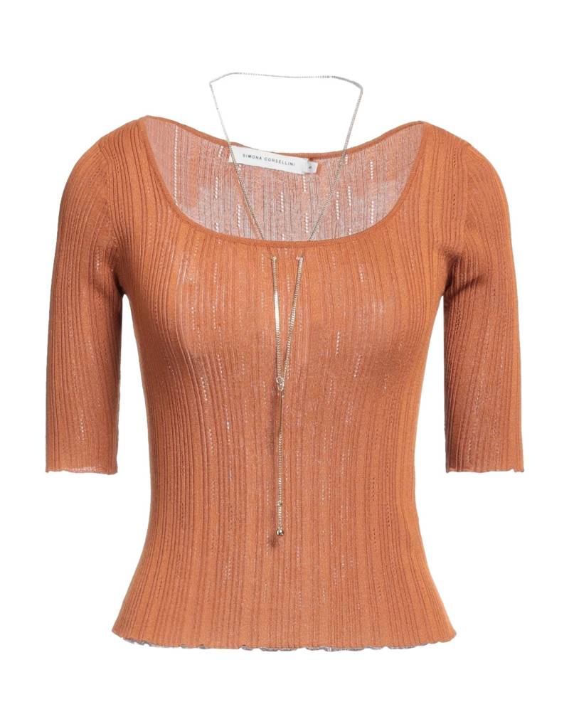 SIMONA CORSELLINI Pullover Damen Braun von SIMONA CORSELLINI