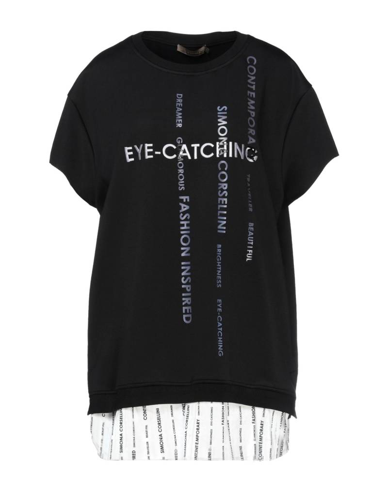 SIMONA CORSELLINI Sweatshirt Damen Schwarz von SIMONA CORSELLINI