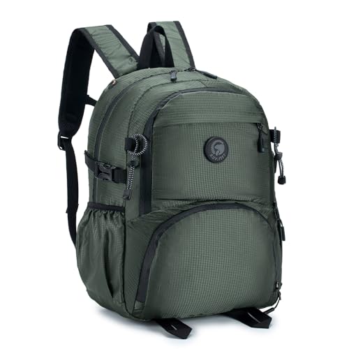 SPAHER 25L Faltbare Reisetasche Handgepäck 40x30x20 Wizzair Vueling Ultraleicht Flugzeug Reiserucksack Wasserdicht Backpack Kleiner Daypack Wanderrucksack für Damen Herren Outdoor Camping von SPAHER