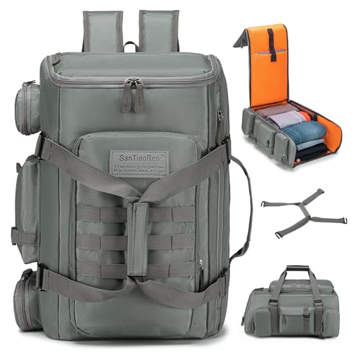 SPAHER 50L Wanderrucksack Reiserucksack 55x35x25 Handgepäck Rucksack KLM Air France Transavia Reisetasche Großer Militär Taktischer Rucksack Wasserdicht Sportrucksack Trekkingrucksack Herren Damen von SPAHER