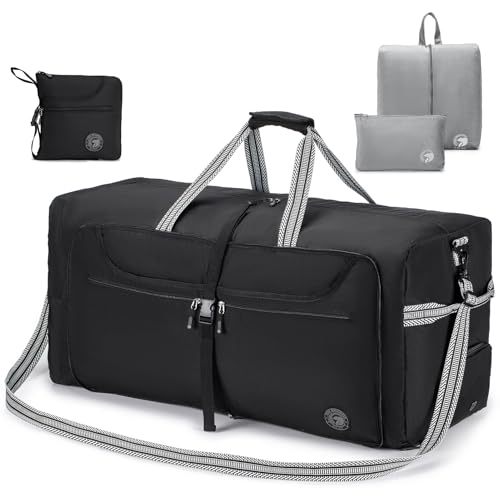 SPAHER Faltbare Reisetasche Groß Sporttasche Damen Herren 120L Wasserdicht Weekender Gym Travel Duffle Bag mit Schuhfach und Nassfach Handgepäck Tasche Trainingstasche für Reisen Sport von SPAHER