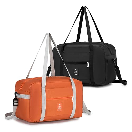 SPAHER Faltbare Reisetasche Ryanair Handgepäck 40x20x25 Cabin Bag Handtaschen Organizer Duffle Bag Faltbar Reisetasche Reise-Gepäck Koffer Tasche Kleidung Koffer Leichte Nylon Reisetasche 2 Stücke von SPAHER