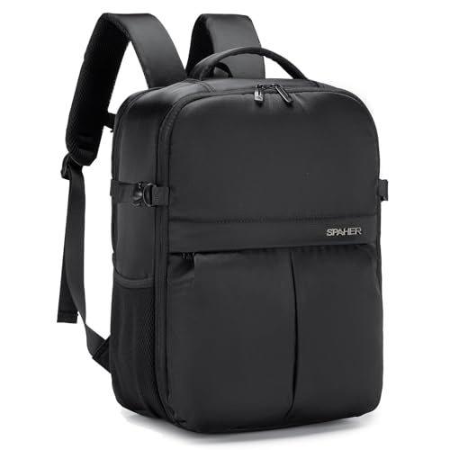 SPAHER Handgepäck Rucksack 40x30x20 Wizzair Rucksack 40x30x20 Reiserucksack Vueling Handgepäck Laptop Rucksack 15,6Zoll mit Laptopfach Business Arbeit Reisen Rucksack Herren Damen Schulrucksack von SPAHER