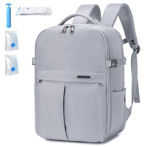 SPAHER Reiserucksack Handgepäck 40x30x20cm Wizzair Vueling mit 2 Vakuumbeutel Laptop Rucksack 15,6 Zoll mit Laptopfach Business Arbeit Herren Damen Schulrucksack für Teenager Notebook College von SPAHER