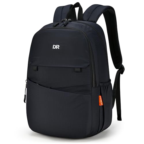 SPAHER Ryanair Handgepäck 40x20x25 Faltbarer Rucksack Ultraleicht Wanderrucksack 20L Rucksack Damen Herren Wasserdicht Backpack Kleiner Daypack Flugzeug Reiserucksack für Outdoor Camping Schwarz von SPAHER