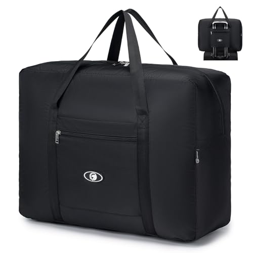 SPAHER Ryanair Handgepäck 55x40x20 Tasche für Flugzeug, Wasserdicht Schwarz Handgepäck Reisetasche Faltbare Handgepäcktasche Leicht Für Damen und Herren Unisex Sporttasche für Reisen Gym Übernachtung von SPAHER