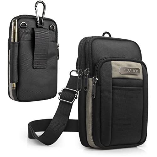 SPAHER Herren Umhängetasche Handytasche Zum Umhängen Gürteltasche Hängetasche Klein Schultertasche Handy Tasche Umhängen Männer Reisegepäck Smartphone Tasche von SPAHER