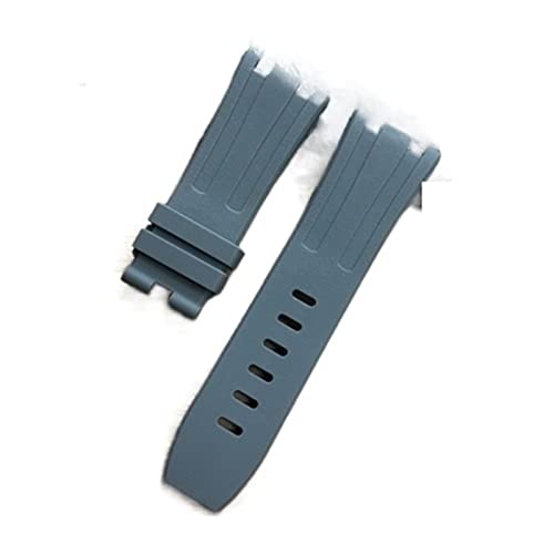 SPAKAMTZTK 28mm weich schwarz weiß grün gelb orange grau blau rot silikon gummiwach gurtarmband kompatibel for for AP Kompatibel for KÖNIGSEICHE Uhrenbandgürtel Uhrenarmband(Gray,Without) von SPAKAMTZTK