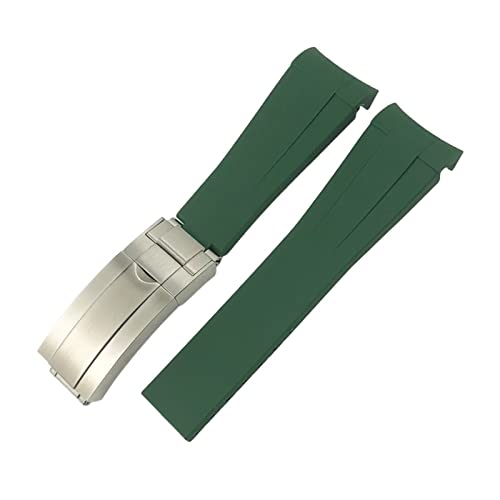 SPAKAMTZTK Gebogenes Ende 21 mm 20 mm 22 mm 19mm Silikon Gummi -Uhrband -kompatibel for Rolex kompatibel for Daytona kompatibel for mittlere Greenwich-Zeit Armband Uhrenarmband(Green,21MM_MATTE SILVER SPAKAMTZTK Gebogenes Ende 21 mm 20 mm 22 mm 19mm Silikon Gummi -Uhrband -kompatibel for Rolex kompatibel for Daytona kompatibel for mittlere Greenwich-Zeit Armband Uhrenarmband(Green,21MM_MATTE SILVER von SPAKAMTZTK