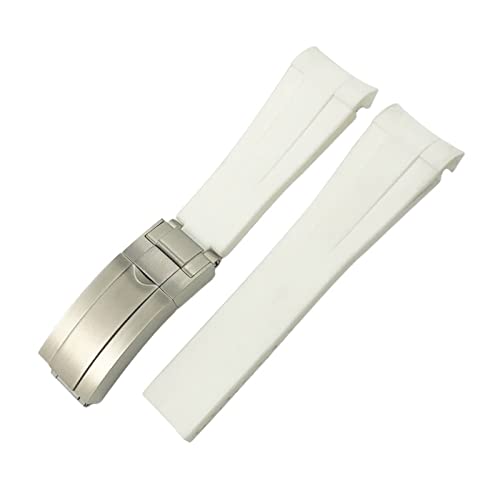 SPAKAMTZTK Gebogenes Ende 21 mm 20 mm 22 mm 19mm Silikon Gummi -Uhrband -kompatibel for Rolex kompatibel for Daytona kompatibel for mittlere Greenwich-Zeit Armband Uhrenarmband(White,21MM_BLACK BUCKLE SPAKAMTZTK Gebogenes Ende 21 mm 20 mm 22 mm 19mm Silikon Gummi -Uhrband -kompatibel for Rolex kompatibel for Daytona kompatibel for mittlere Greenwich-Zeit Armband Uhrenarmband(White,21MM_BLACK BUCKLE von SPAKAMTZTK