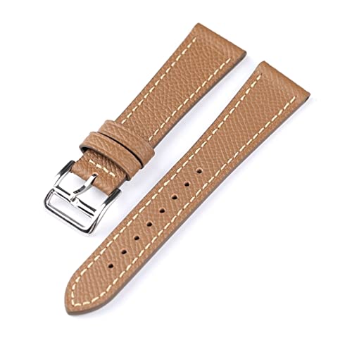 SPAKAMTZTK Leder Uhrenband 18 19 20 21 22 2 4mm Schwarzblau graues Lederband H Buckle Watch Band Männer Uhr Accessoires Uhrenarmband(A,22MM) von SPAKAMTZTK