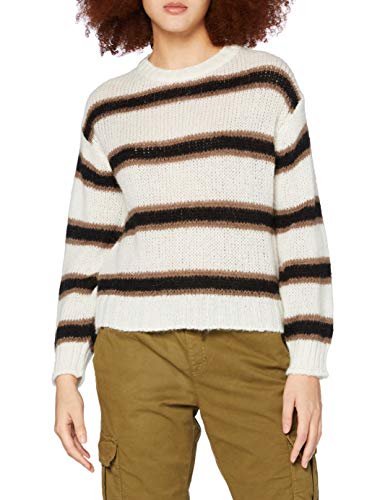 SPARKZ COPENHAGEN Damen Anni Stripe Knit Pullover, gebrochenes weiß, L von SPARKZ COPENHAGEN