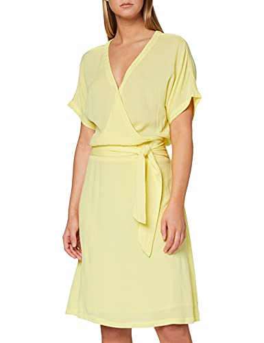 SPARKZ COPENHAGEN Damen Harriet Wrap Dress Kleid, Limelight Gelb, X-Small von SPARKZ COPENHAGEN