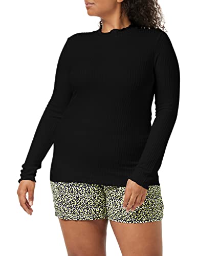 SPARKZ COPENHAGEN Damen Hillary Jersey Top Ls Langarmshirt, Schwarz (Black 099), 36 (Herstellergröße: Medium) von SPARKZ COPENHAGEN