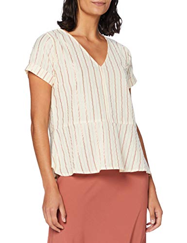 SPARKZ COPENHAGEN Damen Hilma Peplum Top ss Bluse, gebrochenes weiß, Small von SPARKZ COPENHAGEN