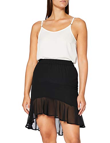 SPARKZ COPENHAGEN Damen Iman Frill Skirt Rock, Schwarz, M von SPARKZ COPENHAGEN