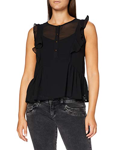 SPARKZ COPENHAGEN Damen Iman Sleeveless Top Hemd, Schwarz, L von SPARKZ COPENHAGEN