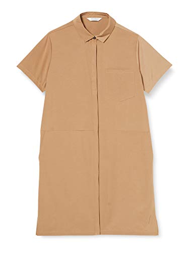 SPARKZ COPENHAGEN Damen Ina Shirt Dress Lässiges Business-Kleid, Kamel, L von SPARKZ COPENHAGEN