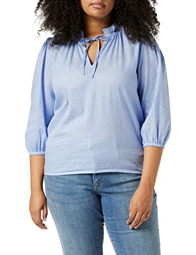 SPARKZ COPENHAGEN Damen Indi Top Crop Sleeve Hemd, Hellblau, S von SPARKZ COPENHAGEN