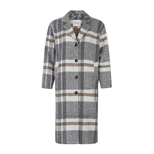 SPARKZ COPENHAGEN Damen Krokus Coat Wollmantel, Grey Melange, Large von SPARKZ COPENHAGEN