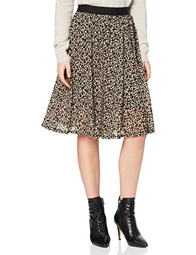 SPARKZ COPENHAGEN Damen Pelle Skirt Rock, Braun (Leopard), 38 (Herstellergröße: Large) von SPARKZ COPENHAGEN