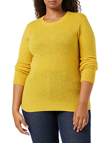 SPARKZ COPENHAGEN Damen Pure Cashmere O-Neck Pullover, Gelb (Tuscan Sun 362), 32 (Herstellergröße: X-Small) von SPARKZ COPENHAGEN