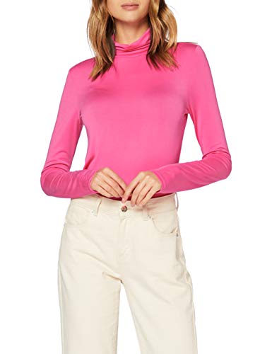 SPARKZ COPENHAGEN Damen Sella Rollneck Long Sleeve Top T-Shirt, Himbeere, X-Large von SPARKZ COPENHAGEN