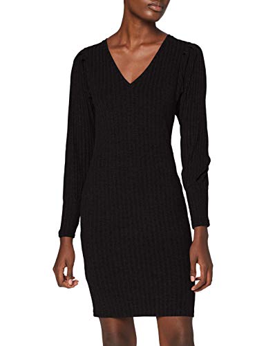 SPARKZ COPENHAGEN Damen Selma V Neck Dress Kleid, Schwarz, X-Large von SPARKZ COPENHAGEN