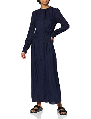 SPARKZ COPENHAGEN Damen Tara Long Dress Kleid, Blau (Navy 780), 34 (Herstellergröße: Small) von SPARKZ COPENHAGEN