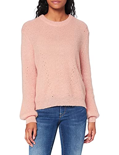SPARKZ COPENHAGEN Damen Violetta Crop Knit Pullover, Pink (Pearl 596), 34 (Herstellergröße: Small) von SPARKZ COPENHAGEN