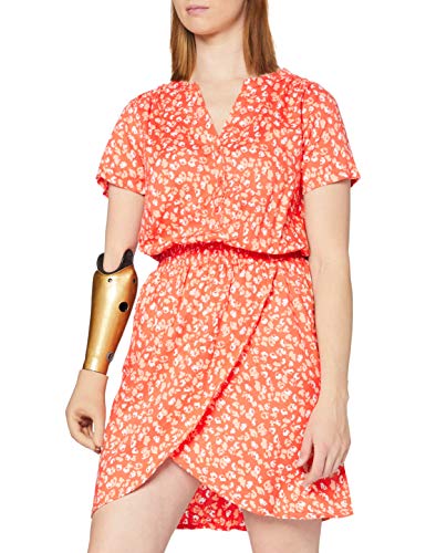 SPARKZ COPENHAGEN Damen Vivette Short Dress Kleid, Rot (Sunset Red 545), 38 (Herstellergröße: Large) von SPARKZ COPENHAGEN