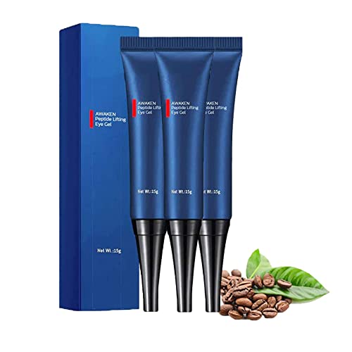 Awaken Peptide Lifting Augengel, Home Awaken Peptide Depuffing Eye Gel, Open Eyes Peptid, Peptide Eye Gel, Augencreme für dunkle Ringe und Schwellungen für Männer (3pcs) von SPAYEIM