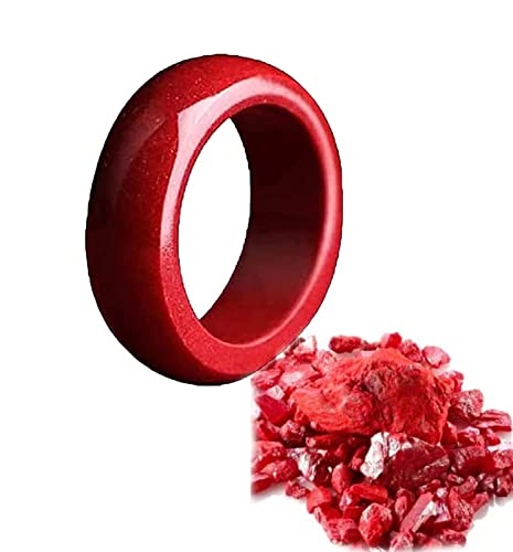 SPAYEIM FengShui Cinnabar-Ring, Feng Shui Cinnabar-Ring für Männer und Frauen, eleganter, einfacher Cinnabar-Ring, Feng Shui-Ring für Reichtum und Schutz, Glücksbringer, Geld-Amulett, Cinnabar von SPAYEIM