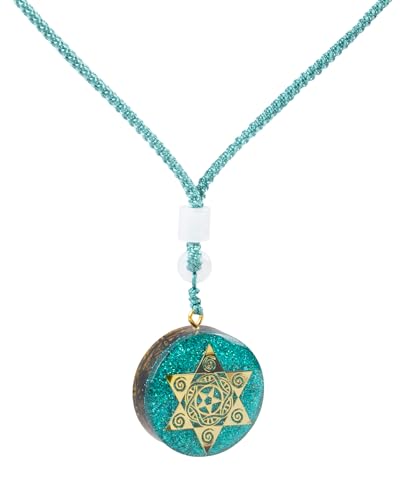 SPDYCESS Rund Natürliche Kristalle Kette Heilung Orgonite Chakra Anhänger Halskette mit Hexagonaler Stern Reiki Schmuck für Männer Frauen Edelsteine von SPDYCESS