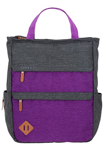 Spear Rucksack Damen Herren Hygge Cityruksack Damenrucksack Freizeitrucksack Büro Sport Freizeit backpack A4 12788 (12789 anthrazit/purple) von Spear