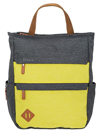 Spear Rucksack Damen Herren Hygge Cityruksack Damenrucksack Freizeitrucksack Büro Sport Freizeit backpack A4 12788 (12789 anthrazit/yellow) von Spear