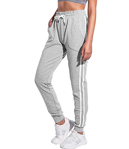 SPECIALMAGIC Damen Hosen Elastisch Bund Sweathose Sporthorse Jogginghose Sweatpants mit Tunnelzug Trainingshose (S, Hellgrau) von SPECIALMAGIC