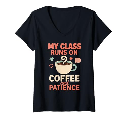 Damen Special Education Teacher Inclusion Classroom IEP Autismus T-Shirt mit V-Ausschnitt Damen Special Education Teacher Inclusion Classroom IEP Autismus T-Shirt mit V-Ausschnitt von SPED Teacher Humor Paraeducator Behavior Gift