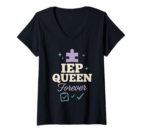 Damen Special Education Teacher Inclusion Classroom IEP Autismus T-Shirt mit V-Ausschnitt Damen Special Education Teacher Inclusion Classroom IEP Autismus T-Shirt mit V-Ausschnitt von SPED Teacher Humor Paraeducator Behavior Gift