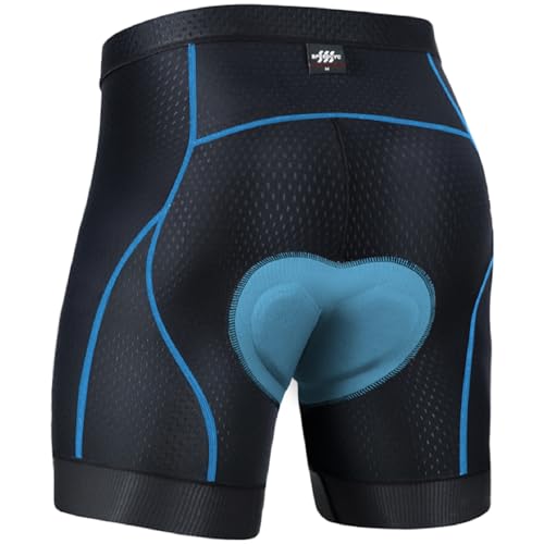 SPEEDCYC Herren Radunterhose Herren Radfahren Unterwäsche 4D Gepolstert Fahrradhose 2 Taschen Atmungsaktiv Fahrrad Unterwäsche Short mit Rutschhemmendem Beingreifer von SPEEDCYC