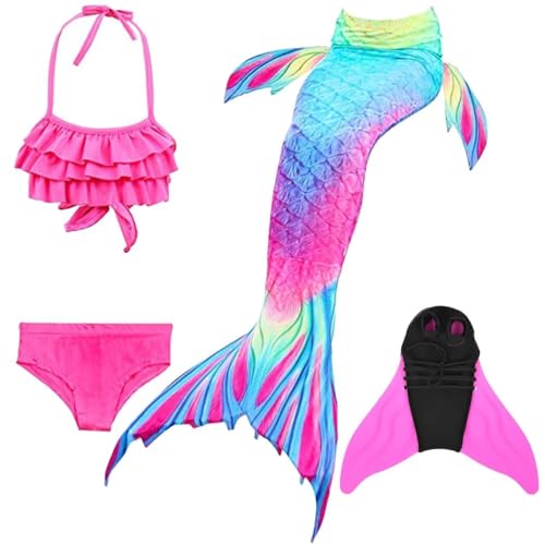 SPEEDEVE Meerjungfrauenschwanz zum Schwimmen Mädchen Meerjungfrau Flosse mit Bikini Set von SPEEDEVE