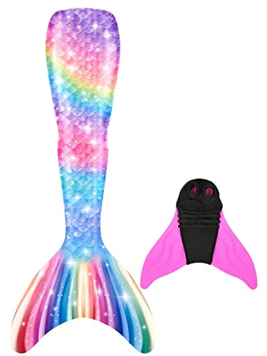 SPEEDEVE meerjungfrauenflosse mädchen Badeanzug Mermaid Tail mit Monoflosse,2PC-dfen-j17,160 von SPEEDEVE