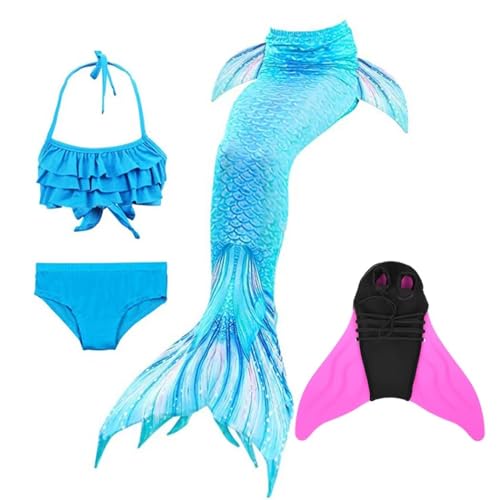 SPEEDEVE meerjungfrauenflosse mädchen Badeanzug Mermaid Tail mit Monoflosse,DH53,120 von SPEEDEVE