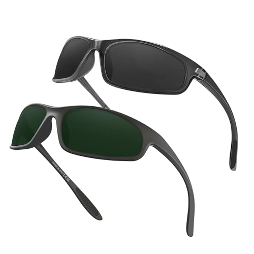 SPEEDHYUN Herren Radfahren Leichte Polarisierte Sportsonnenbrille UV400 Schutz Fahrradbrille 2er Pack Sportbrille (C04) von SPEEDHYUN