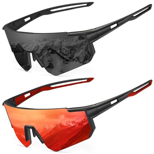 SPEEDHYUN Polarisierte Fahrradsonnenbrille UV400 Schutz Radsport-Brillen Herren Damen Mountainbiken Bergsteigen Sportbrille 2er Set SPEEDHYUN Polarisierte Fahrradsonnenbrille UV400 Schutz Radsport-Brillen Herren Damen Mountainbiken Bergsteigen Sportbrille 2er Set von SPEEDHYUN