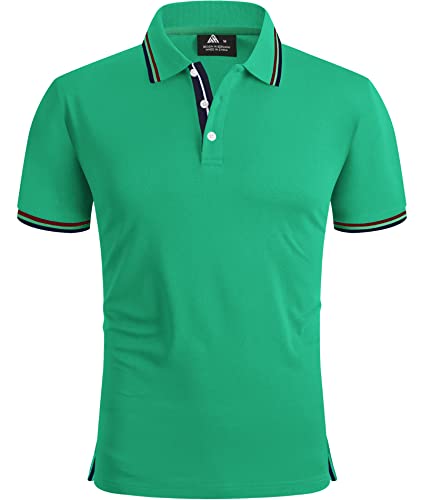 SPEEDRUN Poloshirt Herren Sommer Polohemd Schnelltrocknend Atmungsaktives Poloshirts mit Brusttasche Outdoor Golf Tennis Casual Kurzarm Hemd T-Shirt von SPEEDRUN